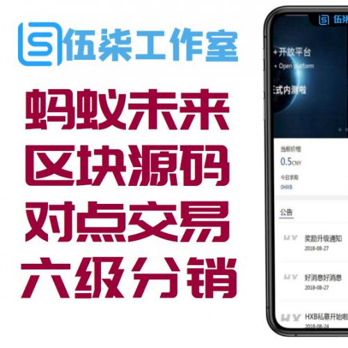 蚂蚁大未来 新版区块链源码 点对点交易 带曲线图/六级分销